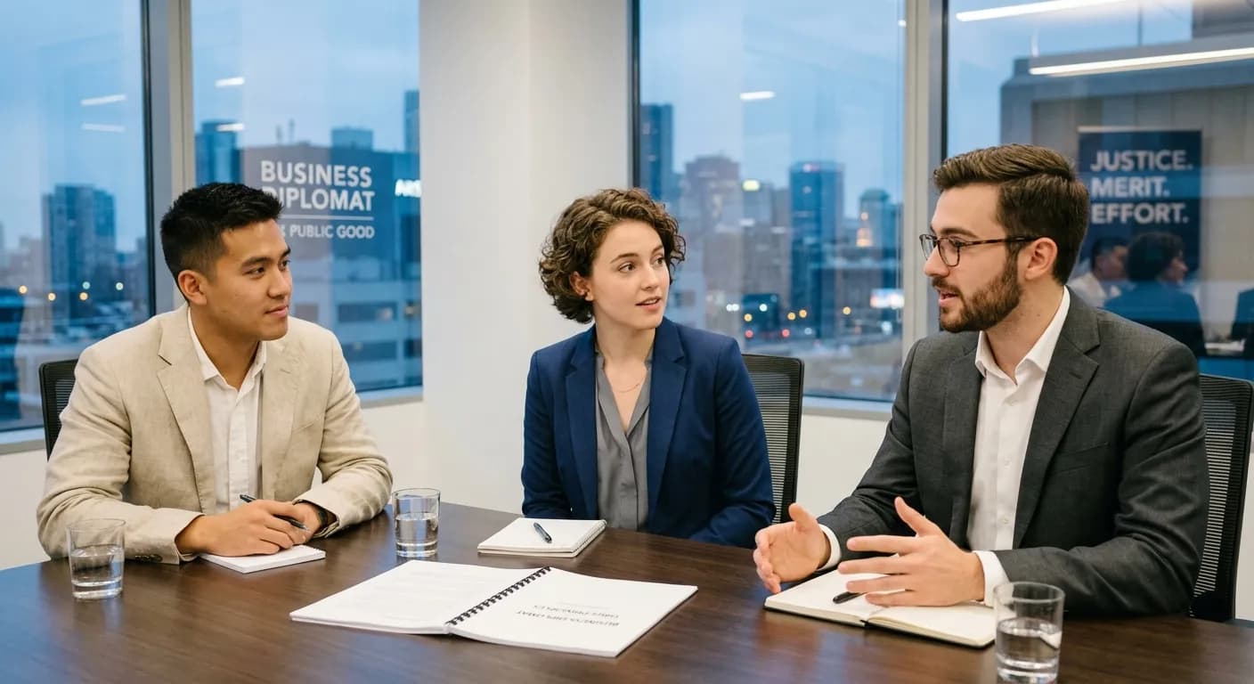 Business Diplomat: Listening, Benefit and Justice