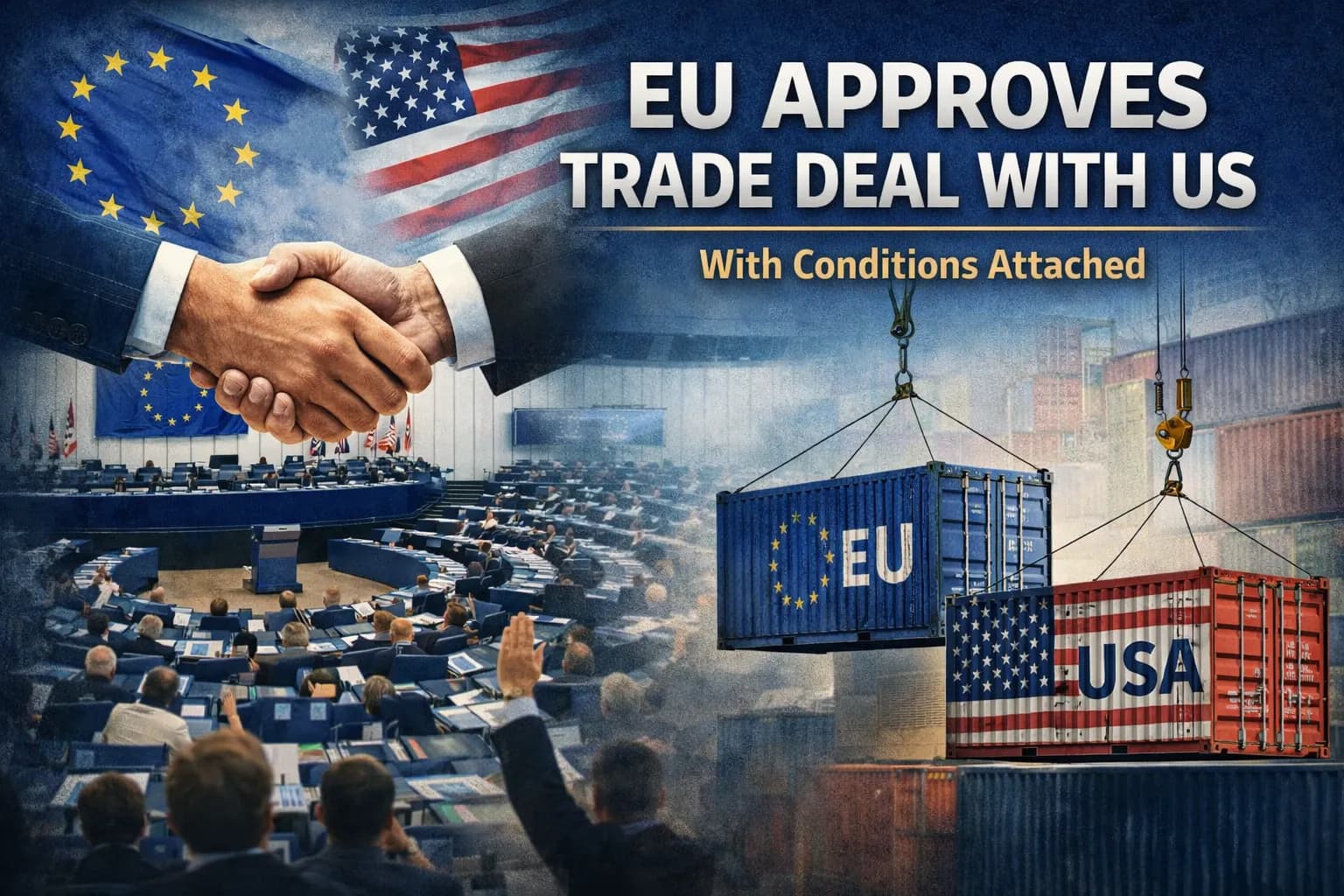 European Parliament approves a trade deal with US, with some conditions